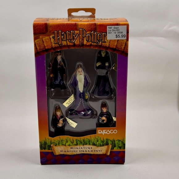 Enesco - Harry Potter Set of 5 Miniature Hanging Ornaments - New - Picture 1 of 11